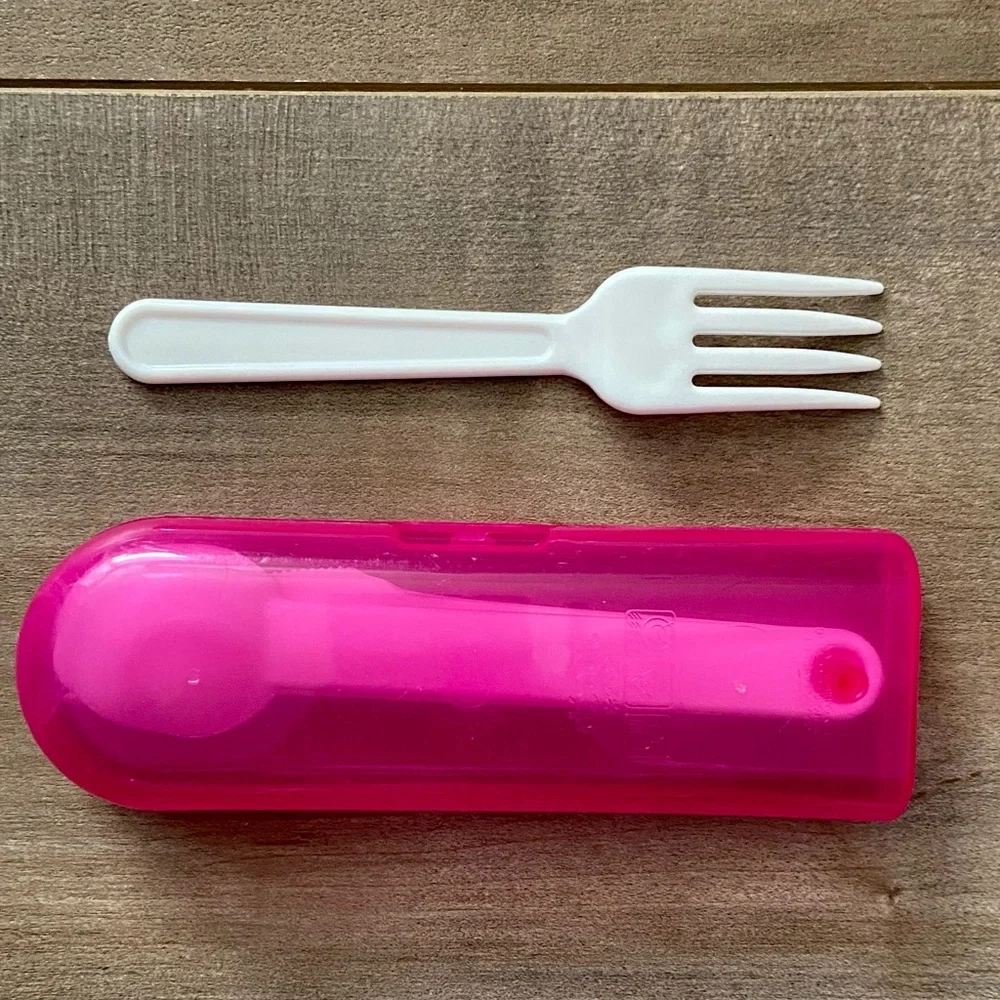 Decor Reusable Portable Lunch Box Cutlery Set in Pink